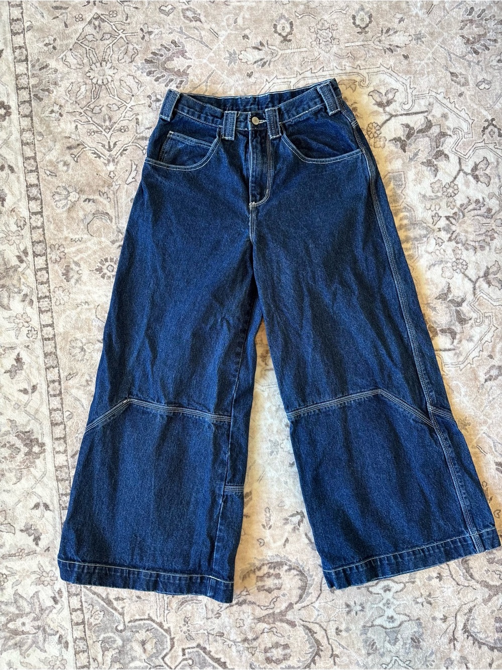 Brandy Melville/John Galt Dark Blue Wide-Leg carpenter jeans